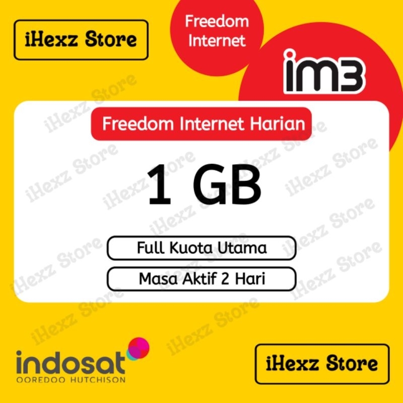 Freedom Internet 1GB / 2 Hari - Paket Indosat im3