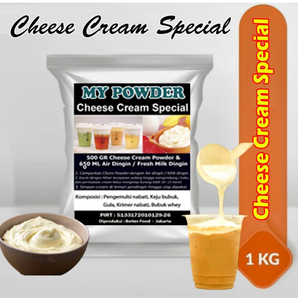 

TOPPING CREAM CHEESE TEA SPECIAL - Bubuk Cream Cheese Tea SPECIAL 1 KG Best Seller cheese cream bubuk