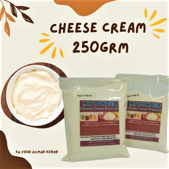 Bubuk Cream Cheese Instan 250 gram -Topping Cream Cheese Tea 250 gram Cheese Tea Powder