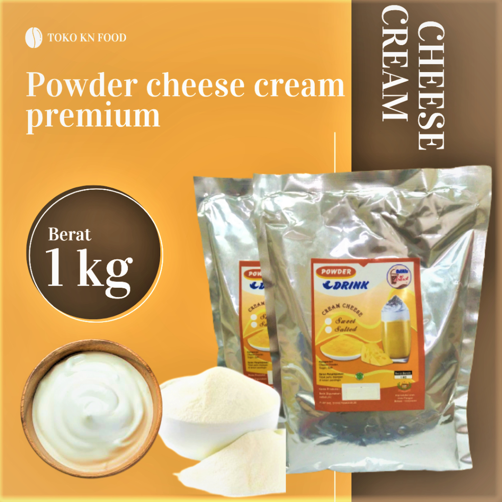 

TOPPING CREAM CHEESE TEA - Bubuk Cream Cheese PREMIUM 1 KG Best Seller