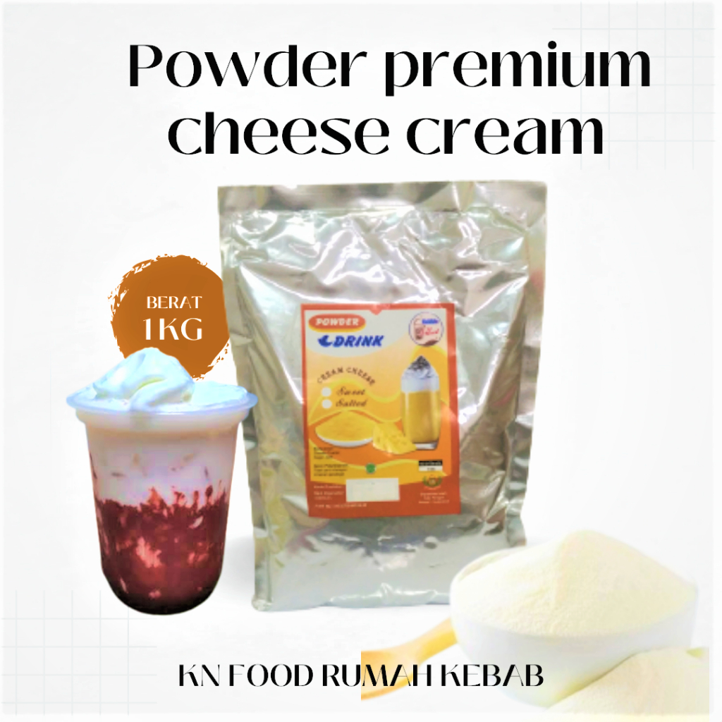 

Bubuk Cream Cheese Premium 1000 Gram -Topping cream cheese tea/ Cheese Cream 1kg Premium MA