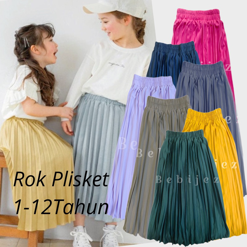 Rok Panjang Plisket Fashion Anak Perempuan Premium 1-12Tahun 2152