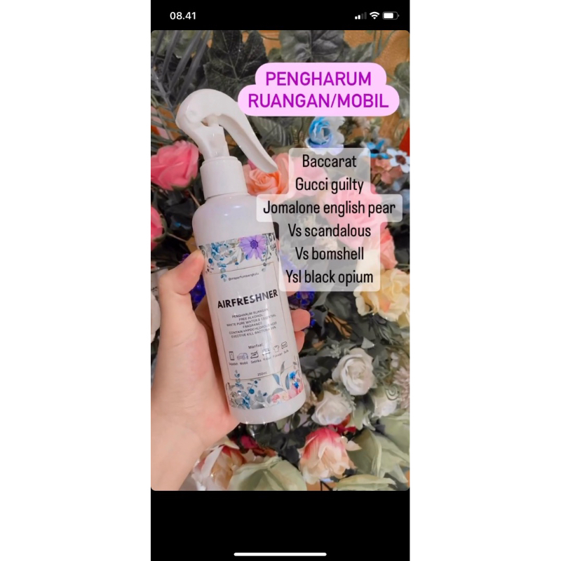 PENGHARUM MOBIL / RUANGAN / PAKAIAN / SAJADAH / SOFA TANPA ALKOHOL ANTIBACTERIA