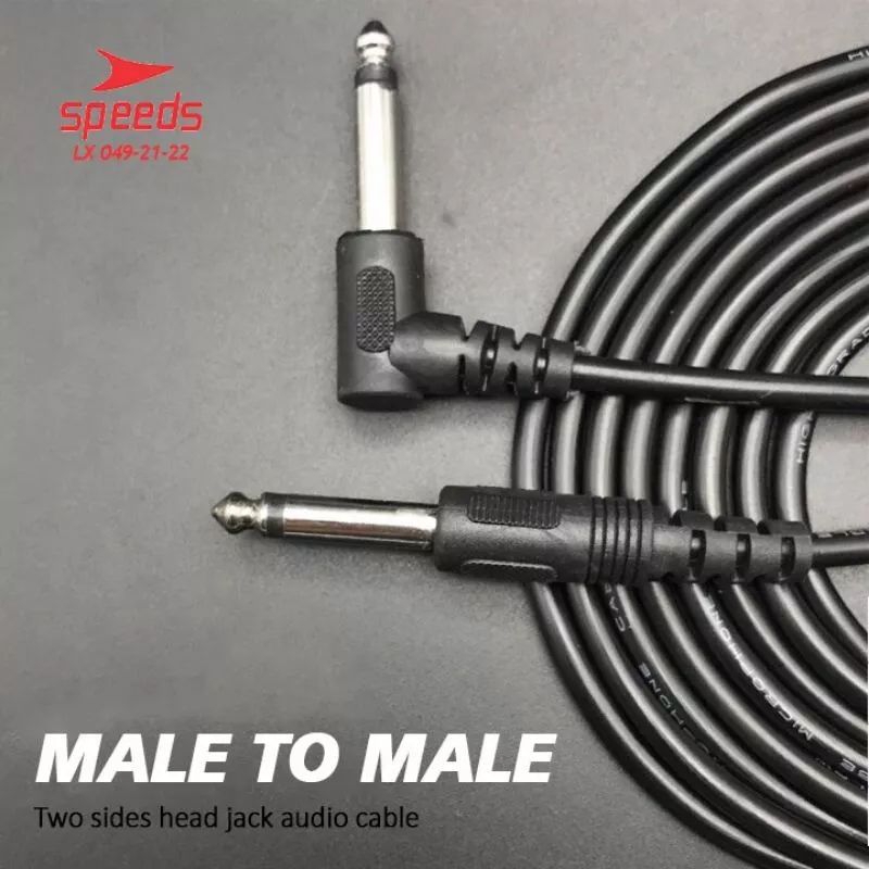 KABEL JACK AUDIO PANJANG 3 METER | UNTUK GITAR BASS PIANO FRUM ELEKTRIK MIXER MP3 LOUDSPEAKER PENGERAS SUARA AMFLIFLER | MUDAH DIGUNAKAN RINGAN | TERBAIK TERMURAH TERLARIS TERBARU