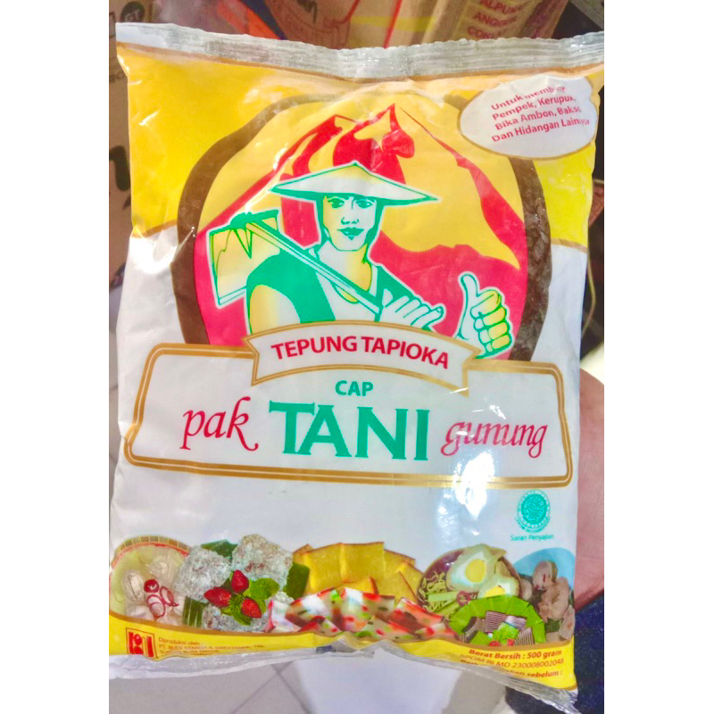 

TEPUNG TAPIOKA CAP PAK TANI GUNUNG / BERAT BERSIH 500g