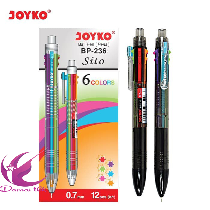 

JOYKO Pulpen 6 warna PULPEN BP-236 1PCS