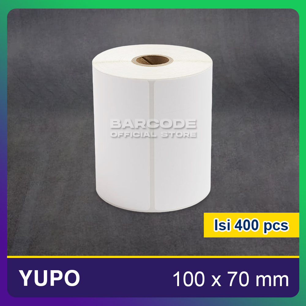 

Sticker Yupo 100x70 / 100 x 70mm Label Barcode 1 Line Isi 400Pcs