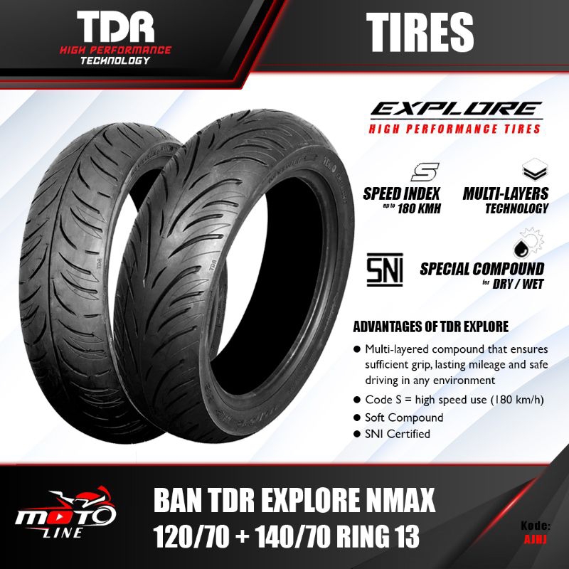 BAN TDR EXPLORER NMAX 155 Set - 120/70-13 & 140/70-13