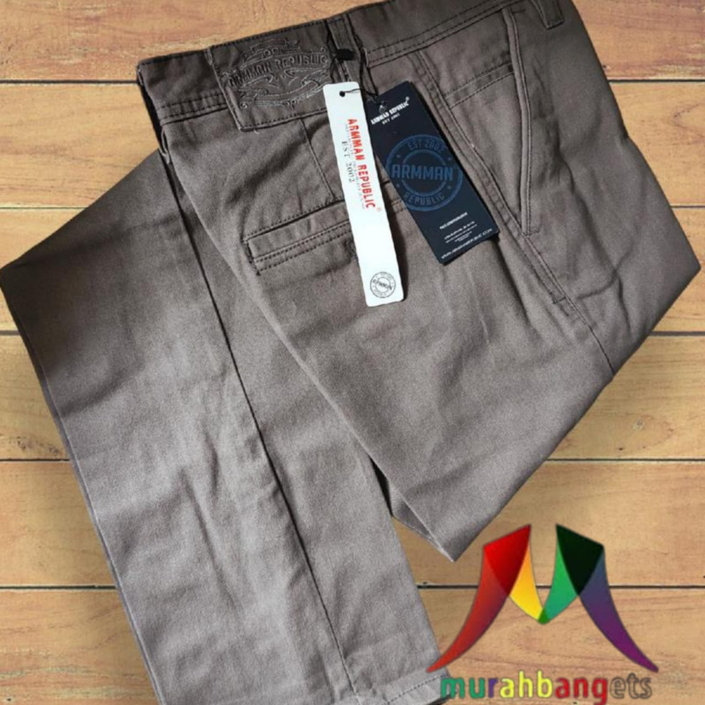 Celana Panjang Pria Chinos Premium Original 100% bahan kanvas cardinal arman republic Jumbo Big Size 27 Sampai 44