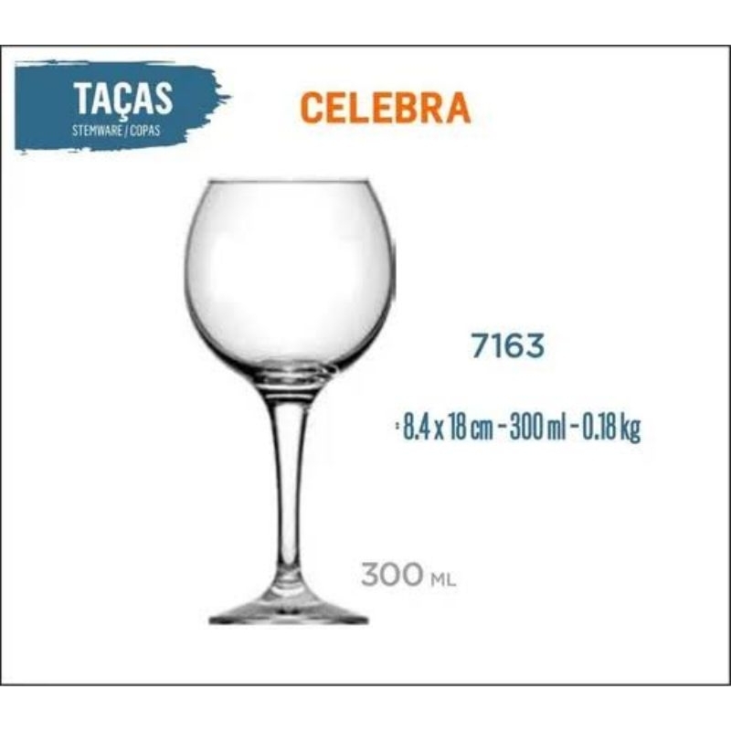 Gelas Wine 300ml Nadir Stemmed Glass Celebra 7163 - 1pc