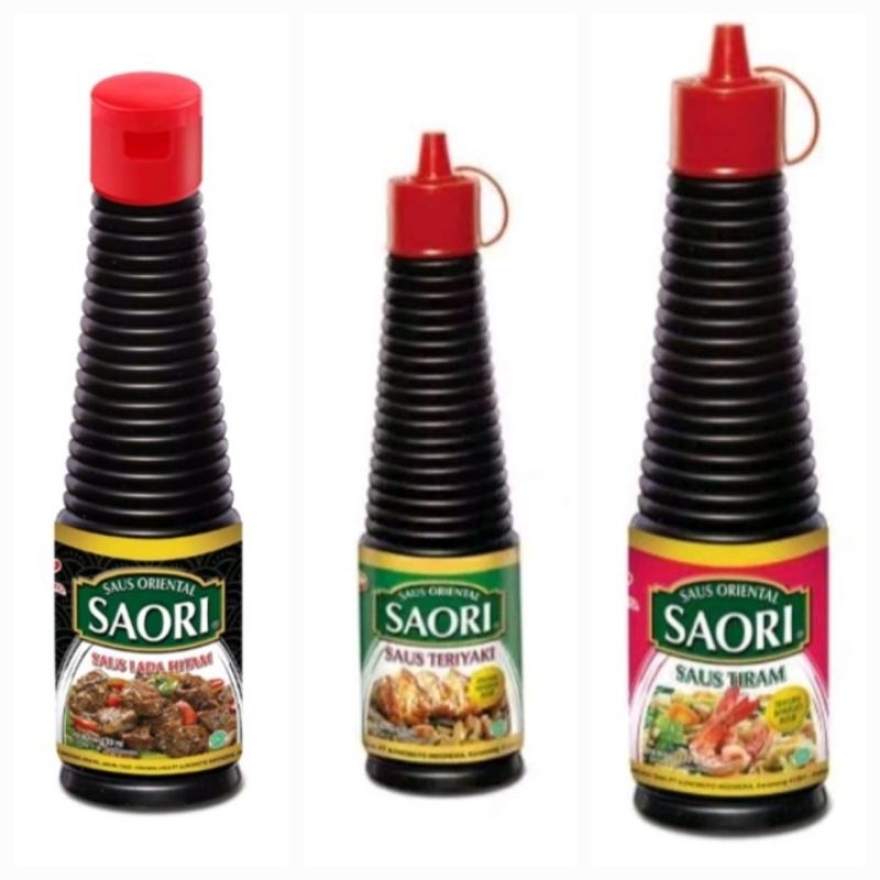 

Saori Saus All varian (Saus Tiram 135ml, Saus Teriyaki 135ml, dan Saus Lada Hitam 133ml)