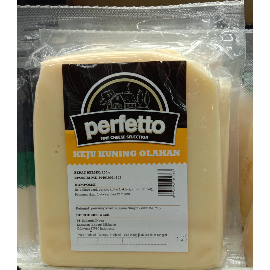 

Perfetto keju kuning olahan 250g