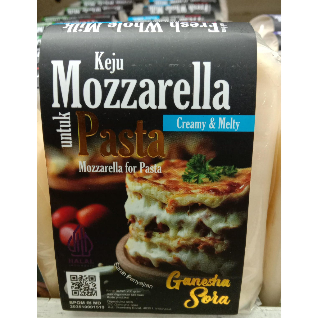 

Keju mozzarella untuk pasta creamy & melty 200g