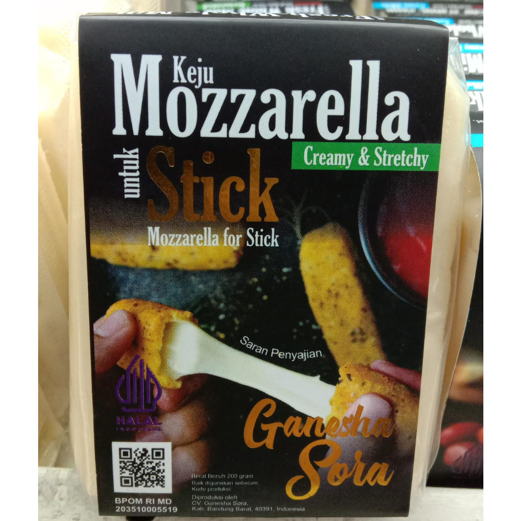 

Keju mozzarella untuk stick cream & stretchy 200g