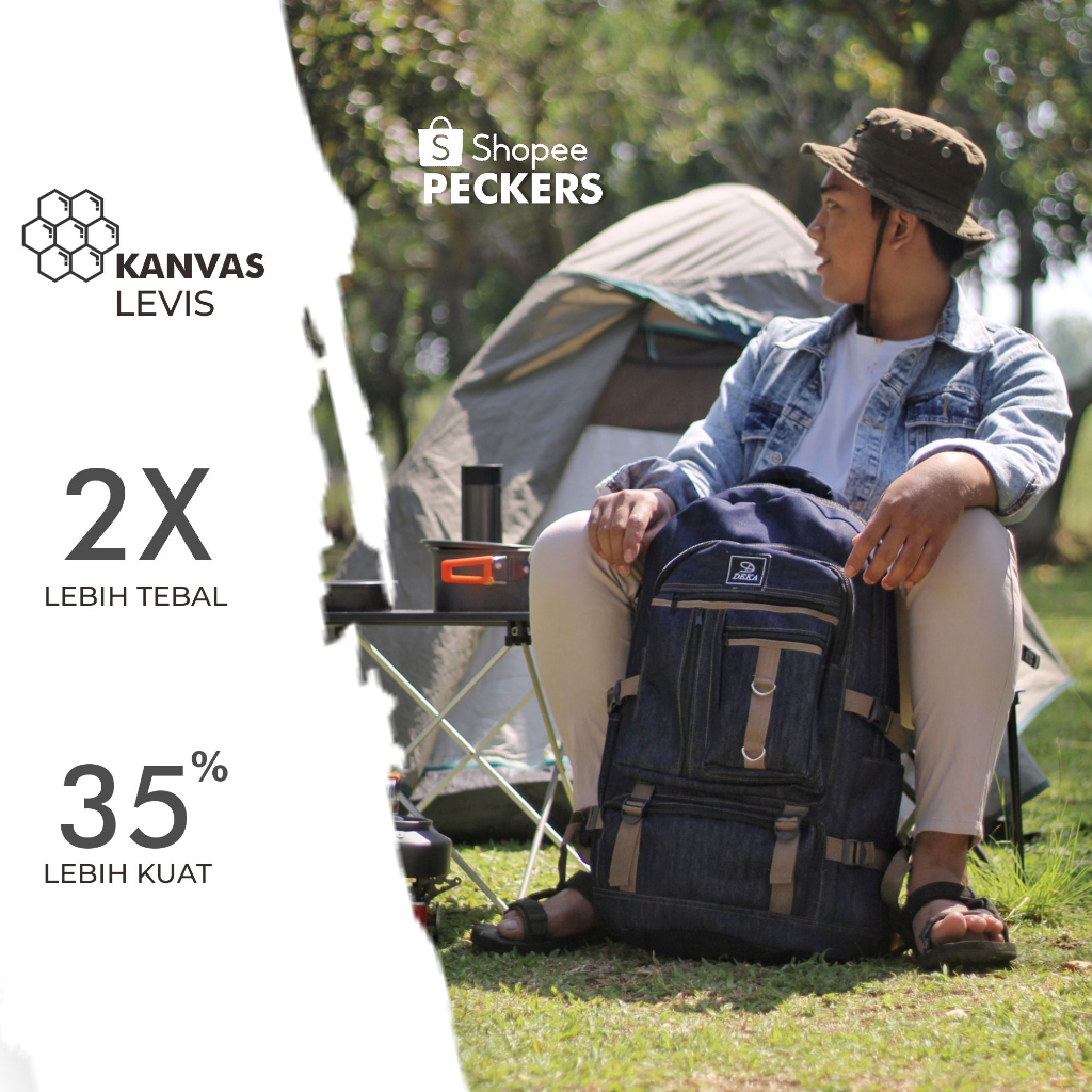 Tas Gendong Distro Gunung Deka Ransel Out door Awet Termurah Terbaru Pria Cowo Stylish Levis Berkual