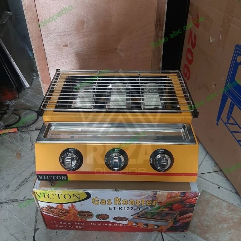 Kompor Panggangan Sosis Barbeque 3 tungku VICTON ET-K122B