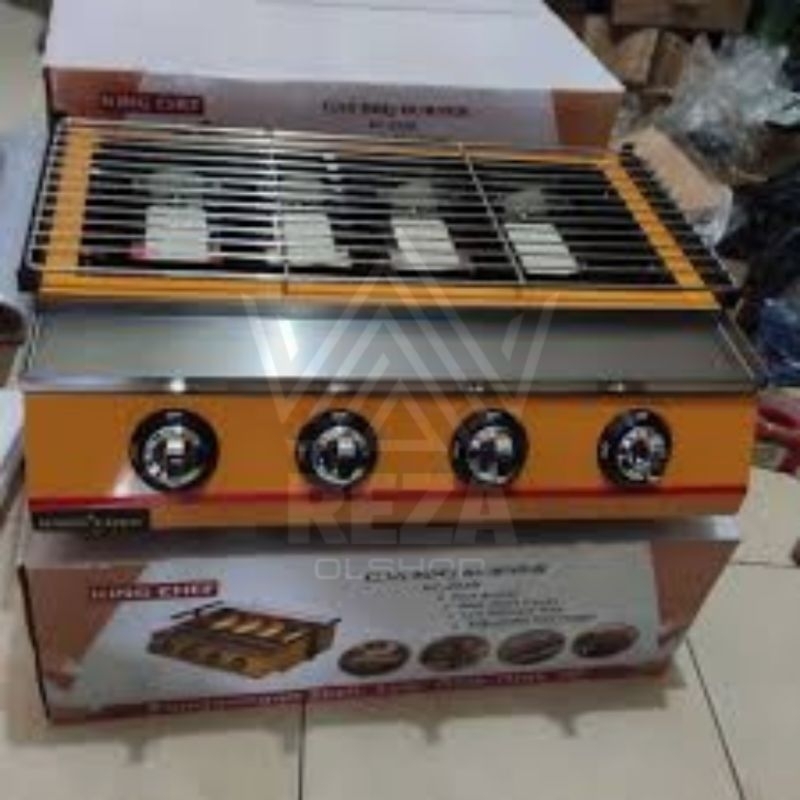 Kompor panggangan Sosis Barbeque 4 tungku VICTON GAS ROASTER ET-K222-B