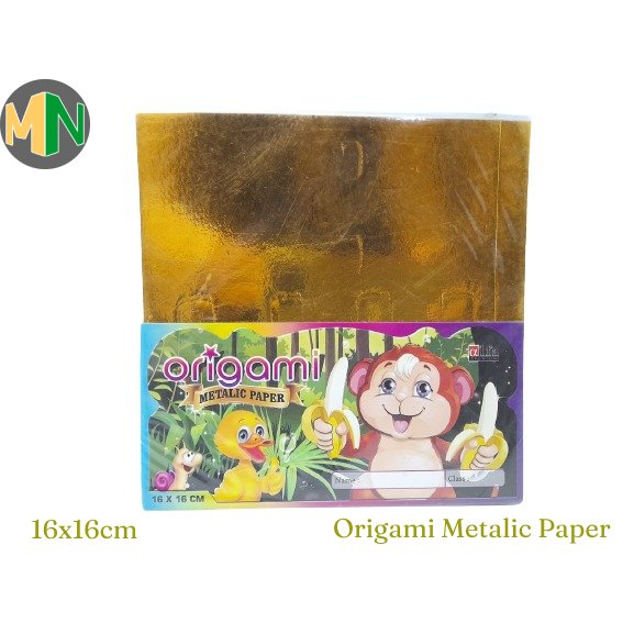 

Kertas Origami Metalik Merk alfa isi 18 Lembar (16x16cm)