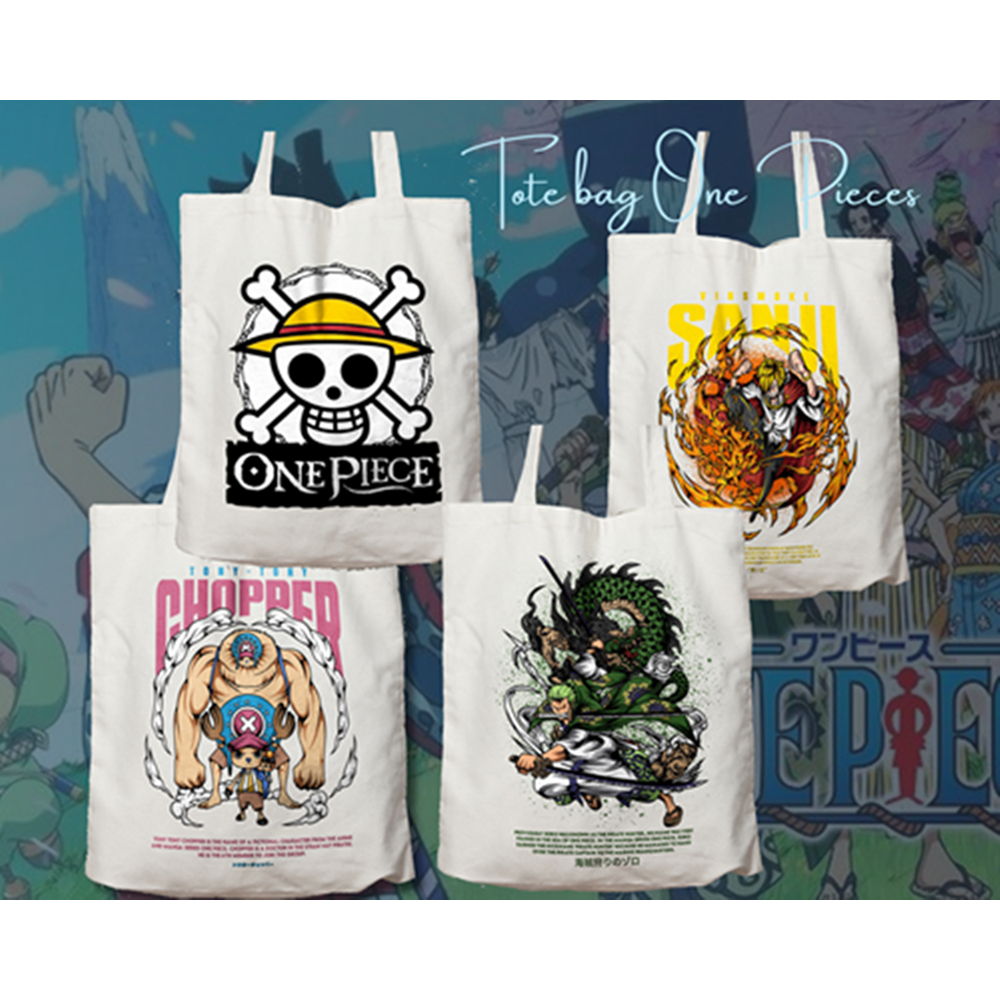 TOTEBAG CANVAS  ONE PIECE / Totebag Anime one piece/Totebag Anime canvas costum souvenir
