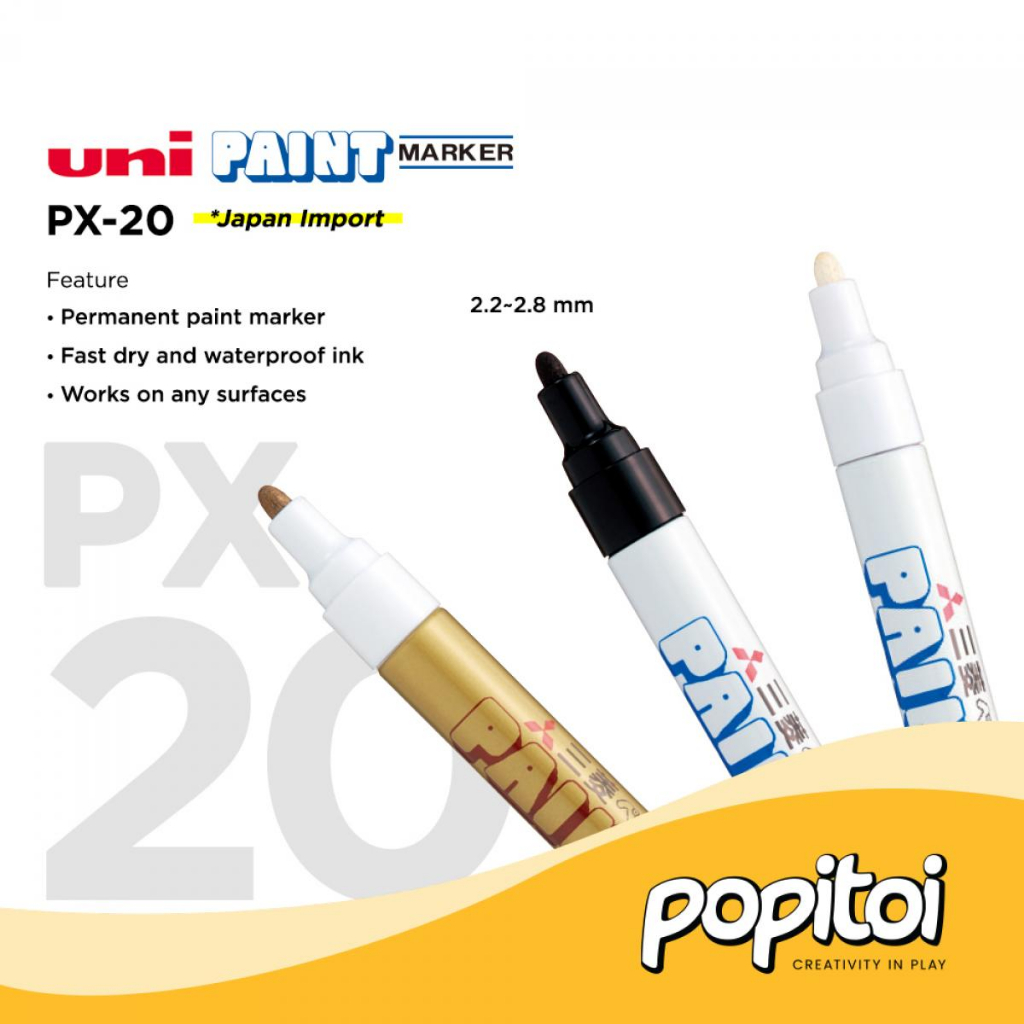 

UNI Mitsubishi Paint Marker PX20 PX-20 Spidol Cat Permanen Oil Based