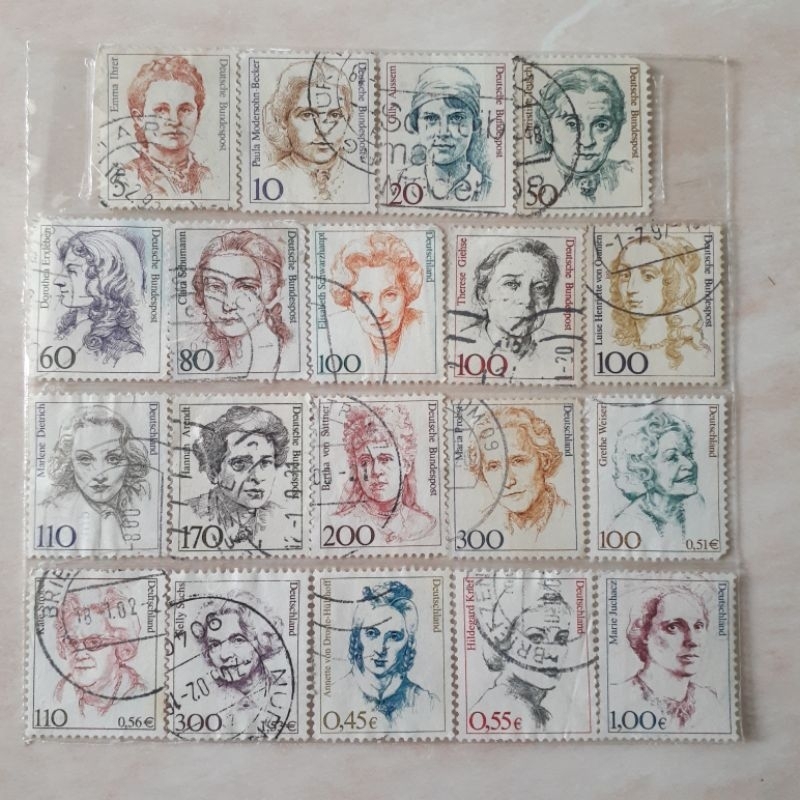 

Perangko Jerman Women in German History Tahun 1988 - 2003 set 19pcs - Perangko Luar Negeri