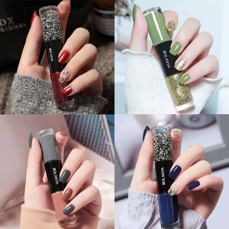 (COD) Kutek 2 In1 Kutek Korea Non Peel Off Cat Kuku Tidak Bisa Dikupas Bagus