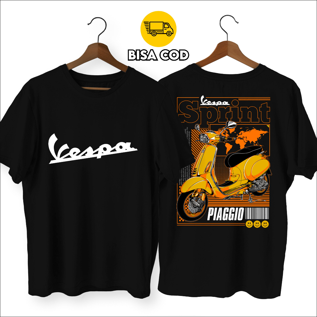 Kaos Vespa Kuning - Baju Racing Distro Motor Dewasa Pusat Pria Distro Kata Keren Streetwear Aestetik