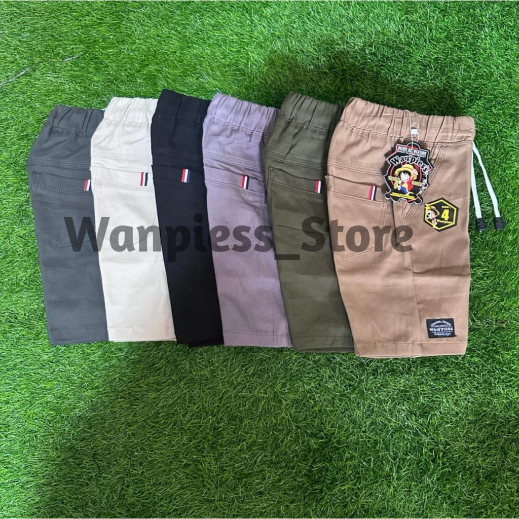 Celana Pendek Anak Umur 3-5 Tahun | KAIN TWILL STRECTH PREMIUM