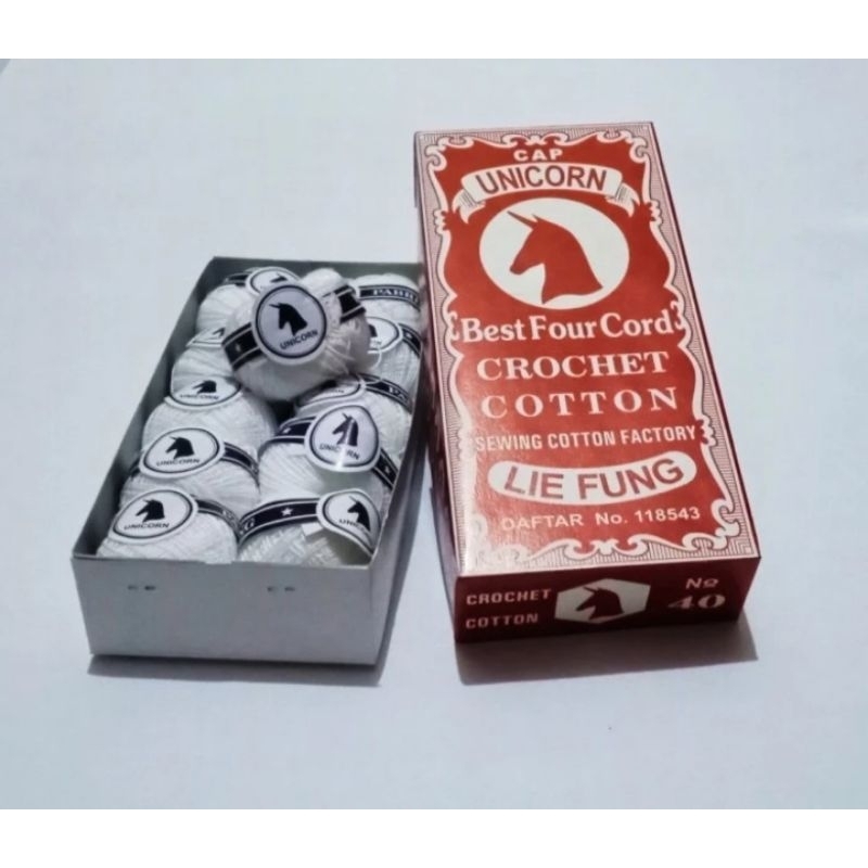 

Benang unicorn jagung No 40 tali akte putih