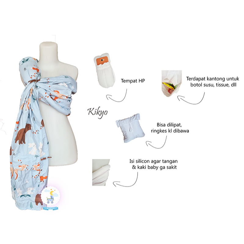 Gendongan Bayi Ring Sling Gendongan Bayi Newborn