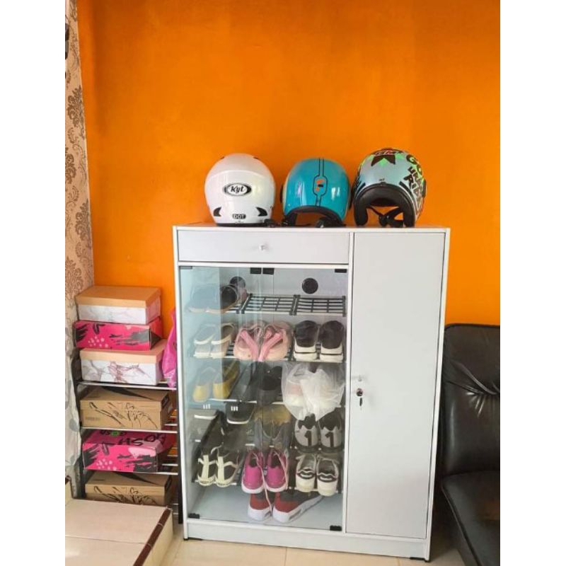 Rak Sepatu Kaca/Rak Sepatu/Rak Susun Sepatu Tipe RSLP 120 KACA, 6010 SS 4,6010 Laci Tanpa Kaca