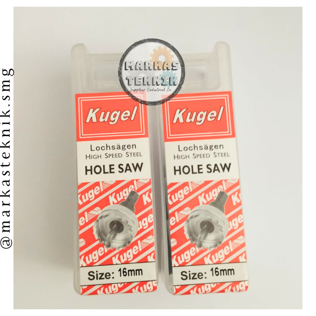 KUGEL Hole Saw 16MM Besi HSS / Holesaw Besi 16MM / Mata Bor Besi 16 MM