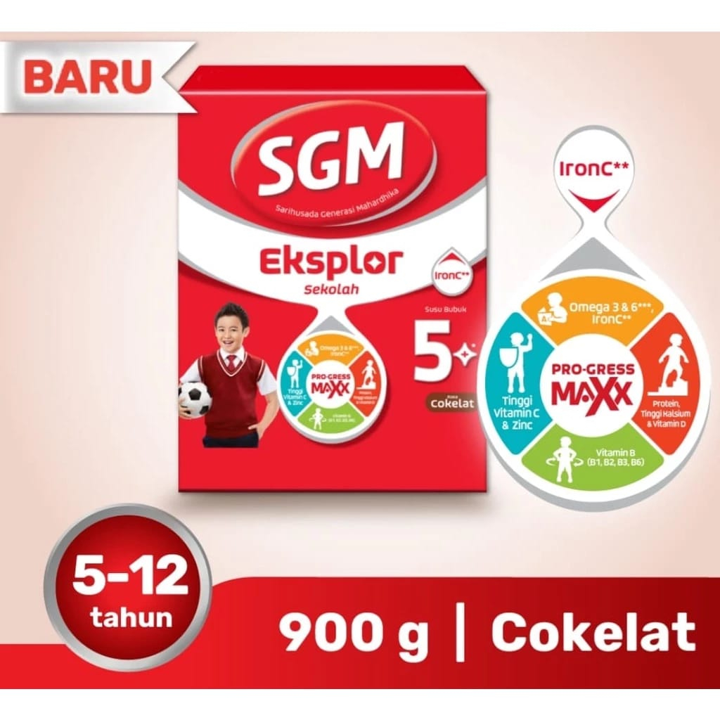 

SGM 5+ Coklat 900gr Eksplor Pro Gress maxx susu usia 5-12 tahun