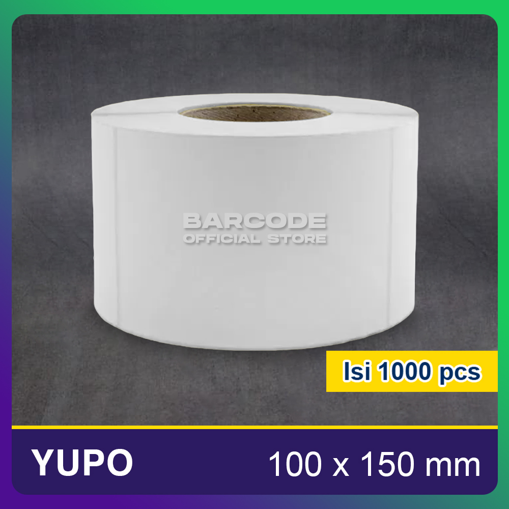

Label Barcode Yupo 100mm x 150mm / 100x150 mm Kertas Stiker A6 Core 3 Inch Isi 1000Pcs