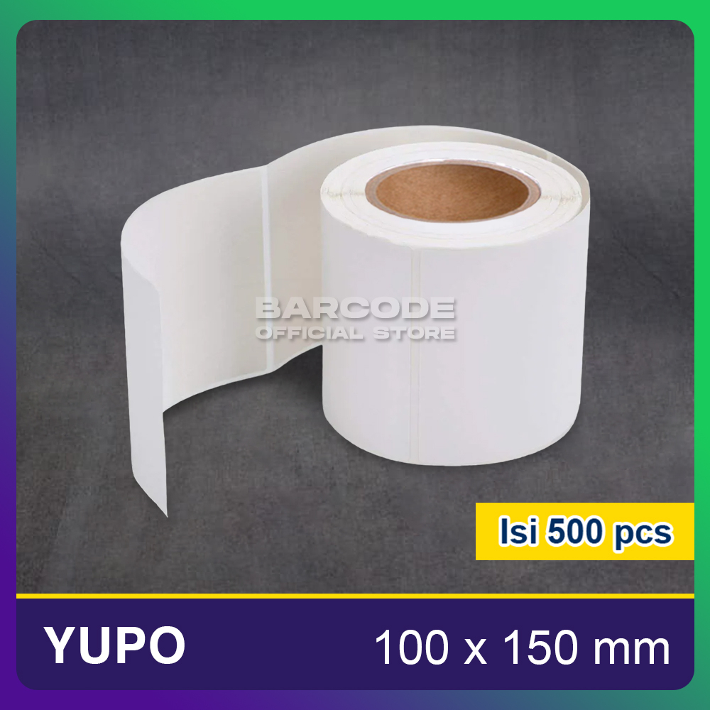 

Label Barcode Yupo 100mm x 150mm / 100x150 mm Kertas Sticker Core 3 Inch Isi 500Pcs