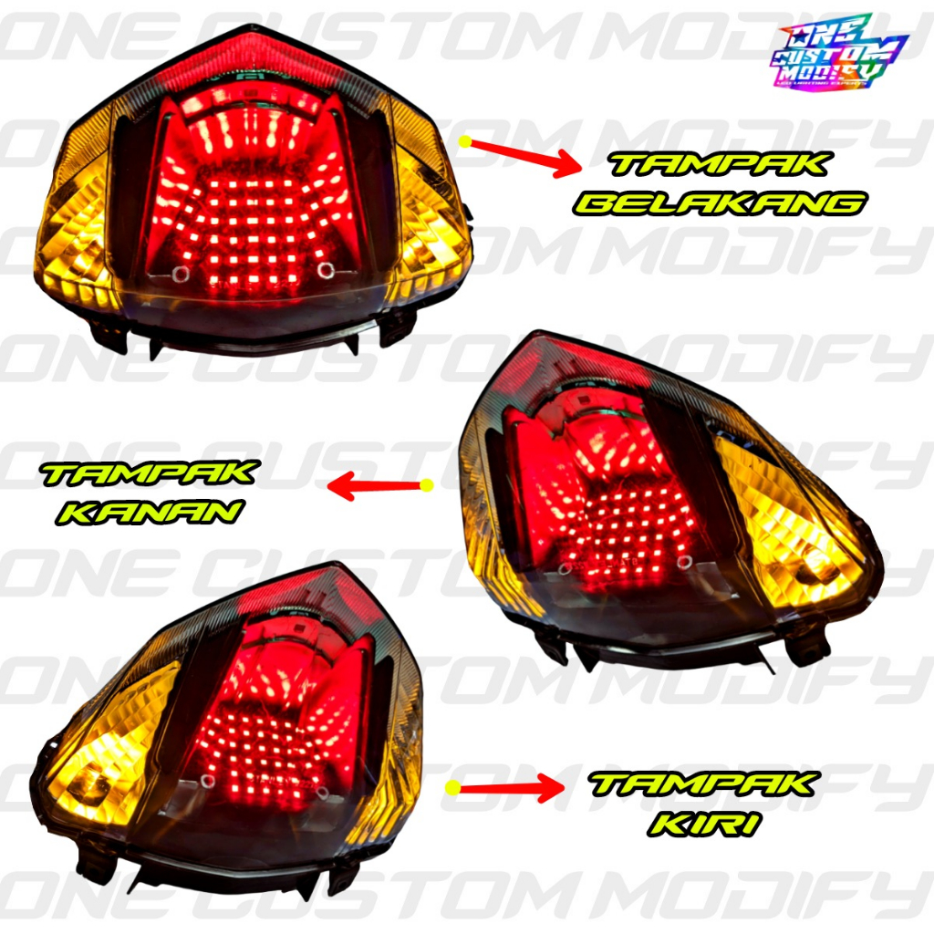 ID STOPLAMP RUNNING MIO M3 MIO Z LAMPU REM LED BELAKANG MOTOR VARIASI ONE CUSTOM MODIFY
