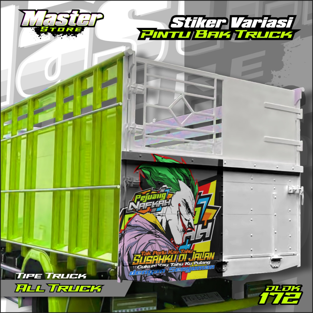 Stiker variasi Simple Bak All Truk JOKER PEJUANG NAFKAH High Quality Bisa Request - MASTER