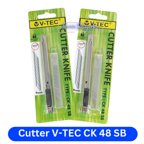 

V-TEC Cutter Knife CK 48 SB Pisau Pemotong Pengunci Otomatis Kecil