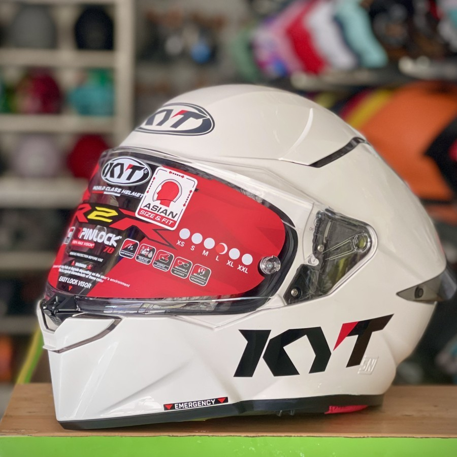 HELM KYT R2R WHITE HELM FULL FACE TERBARU