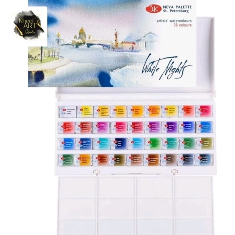 

White nights Nevskaya palitra 36 full pans watercolor