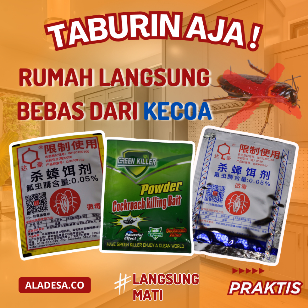 PEMBASMI KECOA SERBUK RACUN KECOA SUPER AMPUH MEMBASMI HINGGA KOLONI