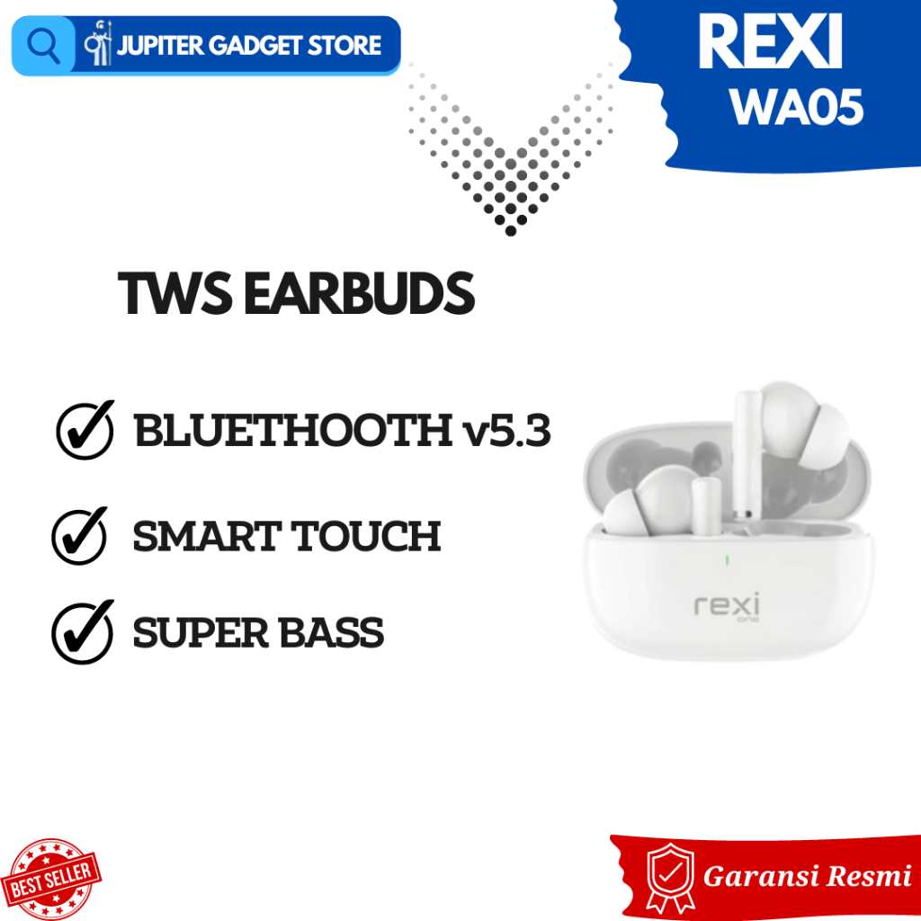 Headset Bluetooth Rexi Pods WA05 Dual Mode Edition TWS Earbuds