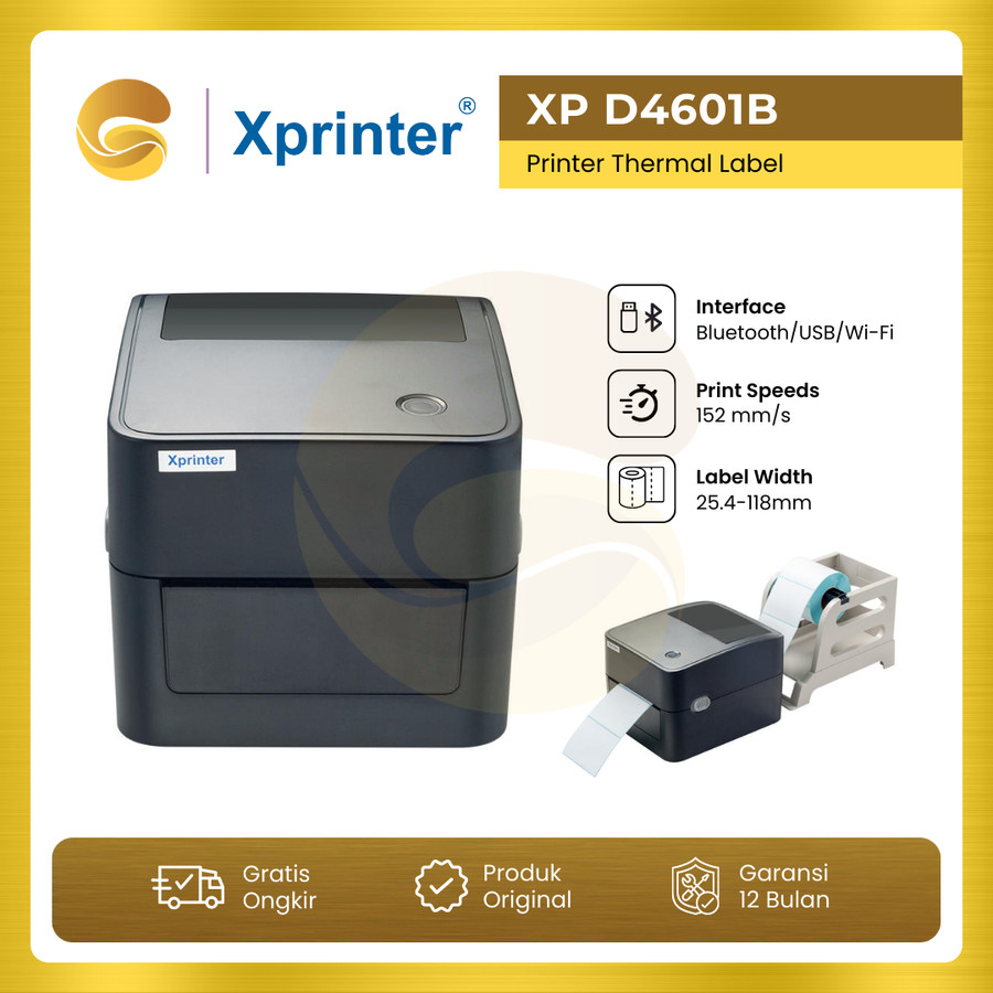 

XPRINTER XP D4601B Barcode Printer Label Thermal XP-D4601B 4601B 4601