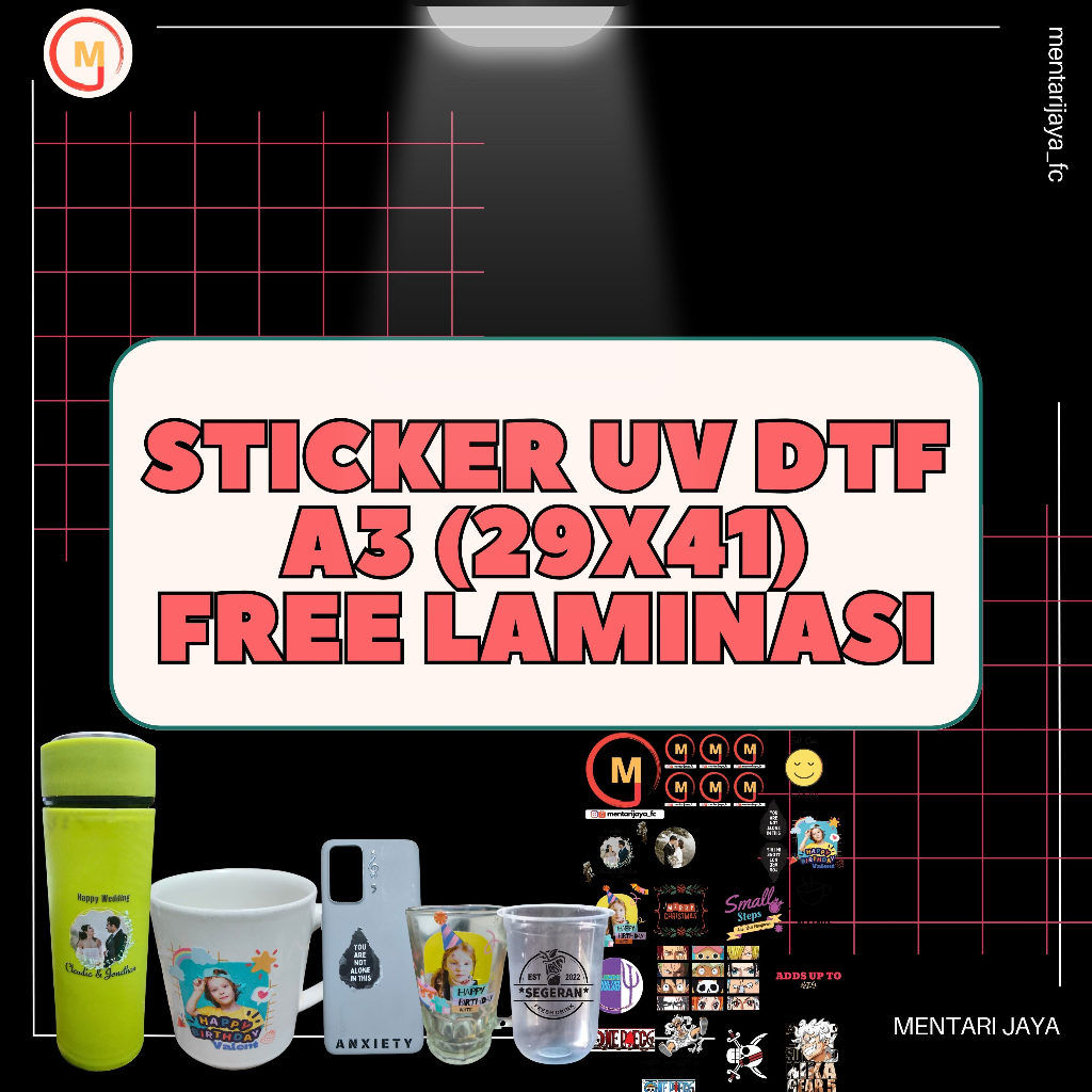 

Sticker UV DTF Ukuran Cetak A3 (29cm x 41cm)