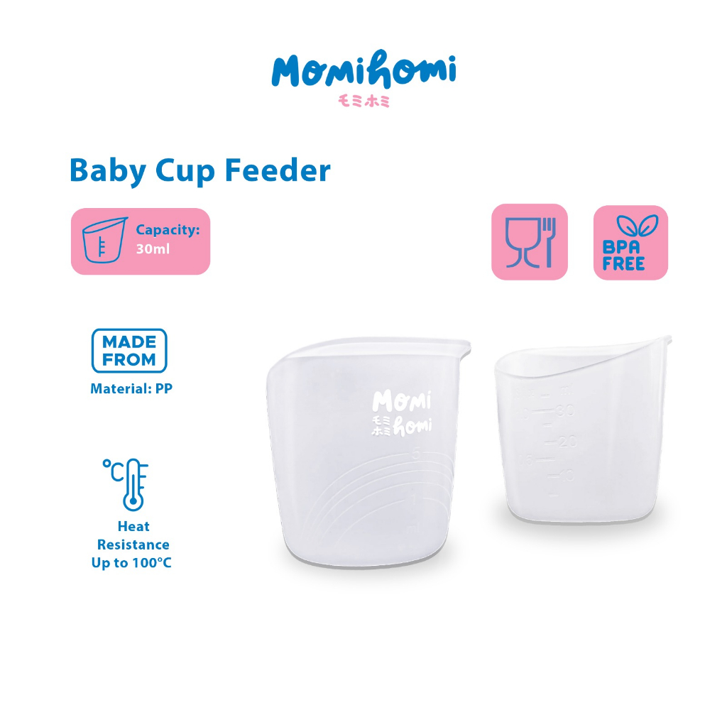 MOMI HOMI Baby Cup Feeder Asi Gelas Asi Pengukur 30Ml Menggantikan Dot Dengan Cangkir/Cangkir Menyusui Newborn