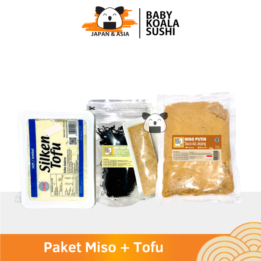 

(KHUSUS GOJEK) PAKET BAHAN MISO SOUP TOFU LENGKAP 10 Porsi Halal | Miso, Dry Wakame, Dashi