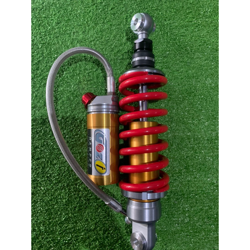 SHOCKBREKER GAZY TABUNG PISAH KAWASAKI KRR/ZX PER MERAH TABUNG GOLD