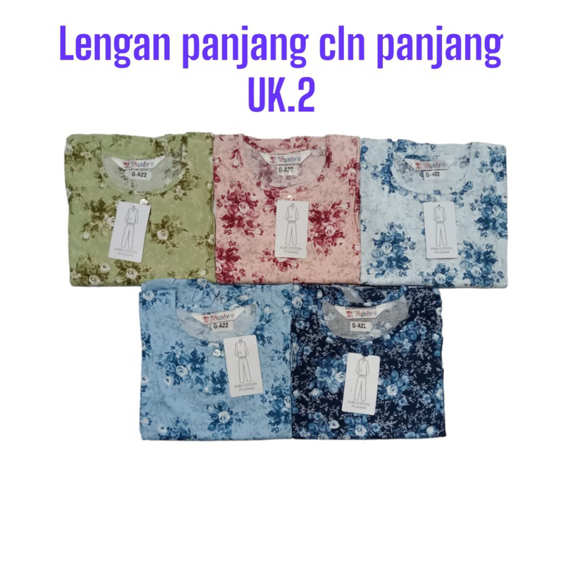 SUNLY ANAK LENGAN PANJANG UK 2 CELANA PANJANG BAJU TIDUR SUNLY PIYAMA ANAK