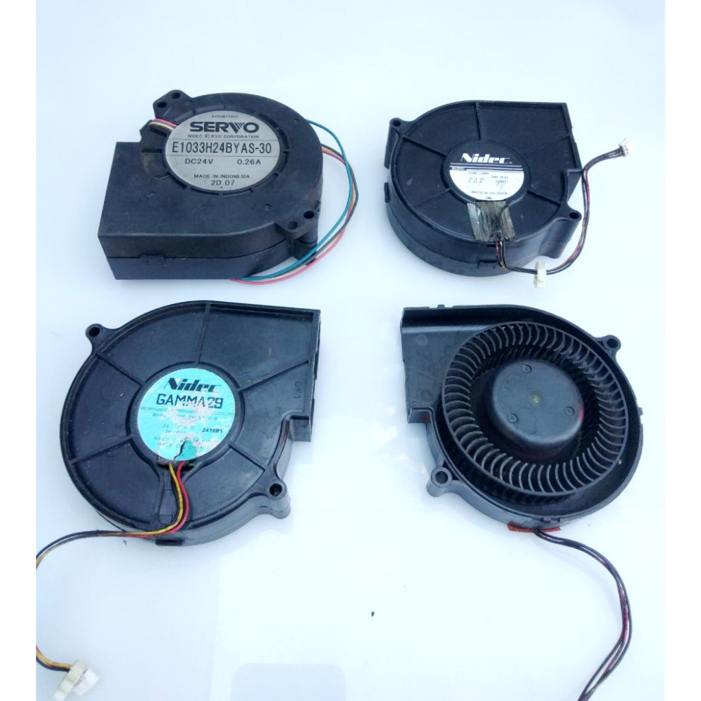 Blower fan dc Nidec 24v 0.23A,0.25A, 0.26A Diameter 9.2cm & 9.5cm