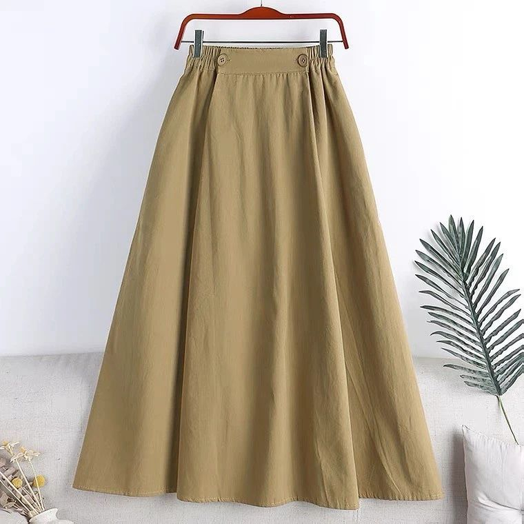 Rok Wanita NATHAS SKIRT BO Bahan LInen All SIZE Rok Panjang Wanita Jumbo Korean Style Bawahan Wanita